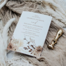 Casamento Floral de Beige Boêmian Moderno