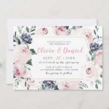 Casamento floral de blush botânico