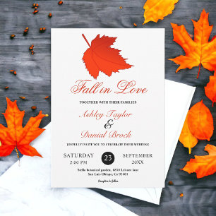Convite Casamento Floral de Boho Caiu do outono Elegante