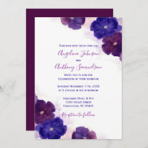 Casamento Floral de Cor Azul-Azul Roxo