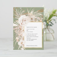 Casamento floral de cor botânica verde-oliva