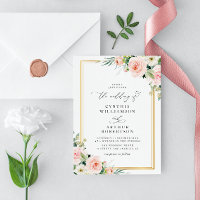 casamento floral de cor-de-água blush de estrutura