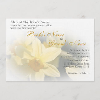 Convite Casamento Floral de Daffodils