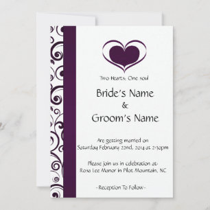 Convite Casamento Floral de Dois Corações