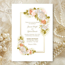 Casamento Floral de Elegante Rosa