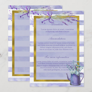 Convite Casamento Floral de Flor Roxo Lavanda