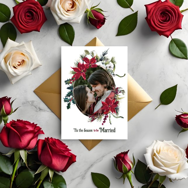 Convite Casamento Floral de Fotografia Sazonal (Criador carregado)