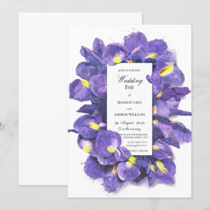 Convite Casamento Floral de Incríveis Roxos