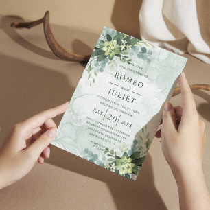 Convite Casamento Floral de Jardim de Verão