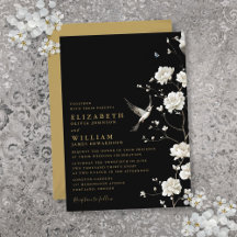 Casamento Floral de Jardim em Chinoiserie Preto e 
