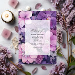 Convite Casamento Floral de Lilac, Mauve e Silver<br><div class="desc">Lilac,  mauve e convite para o casamento floral de prata. Ideal para um casamento de primavera.</div>