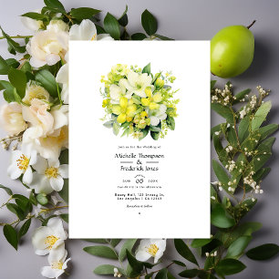 Convite Casamento Floral de Lima Cibernético