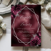 Casamento Floral de Moldura Prateada e Falso Folhe