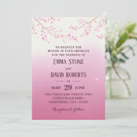 Casamento Floral de Ombre Rosa-Rosa-Cerejeira Eleg