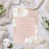 Casamento Floral de Orquídea Botânica em Ouro Rosa