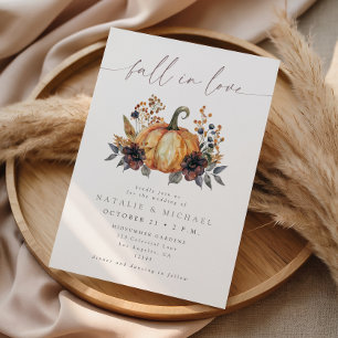 Convite Casamento Floral de Outono Mal-humorado