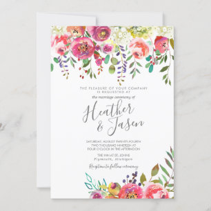 Convite Casamento Floral de Pastel Blooms Fantasy