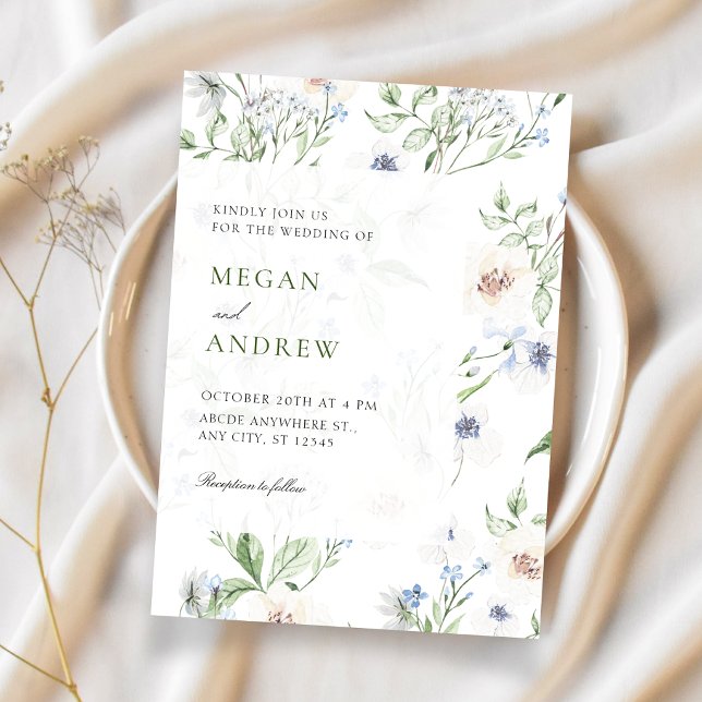 Convite Casamento floral de primavera (Criador carregado)