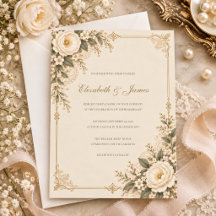Casamento Floral de Renda Romântico em Marfim Anti