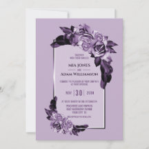 Casamento Floral de Rosa Roxo Elegante
