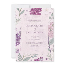 Casamento Floral de Rosa Suave e Lilás Roxo 