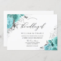 Casamento Floral de Rosas de Azul Magical Aqua