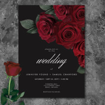 Casamento Floral de Rosas vermelhas de Sangue Eleg