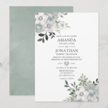 Casamento Floral de Silver Sage em Watercolor
