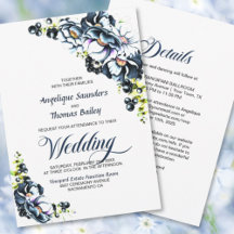 Casamento Floral De Toda Cinza Azul