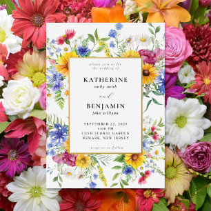 Convite Casamento Floral de Verão Russo Elegante