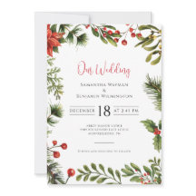 Casamento Floral de Winter Poinsettia Greenery