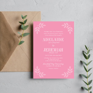 Convite Casamento Floral do Balé 6 com Simplicidade Verda