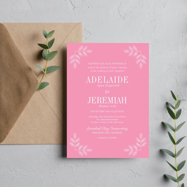 Convite Casamento Floral do Balé 6 com Simplicidade Verdad (Criador carregado)