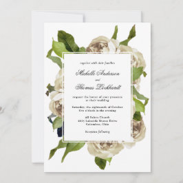 Convite Casamento Floral do Buquê Rosa Branco