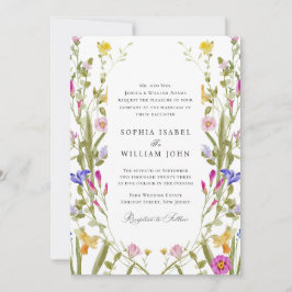 Convite Casamento Floral do Jardim Barroco Francês Elegant