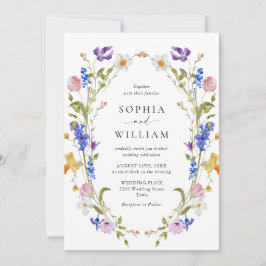 Convite Casamento Floral do Jardim Barroco Francês Elegant