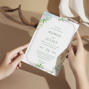 Convite Casamento Floral do Jardim de Verão