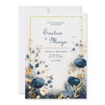 Casamento Floral Dourado do Marinho Azure Blooms E