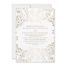 Casamento Floral Dourado e Branco