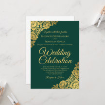 Casamento Floral Dourado Elegante