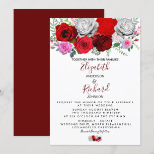 Convite Casamento Floral Elegante