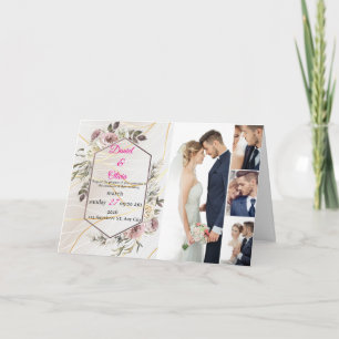 Convite Casamento Floral Elegante