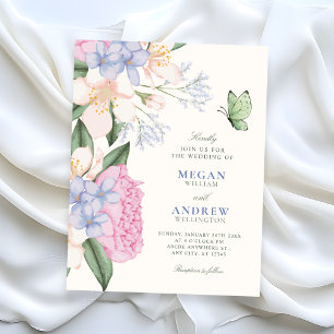 Convite Casamento floral elegante