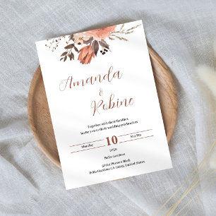 Convite Casamento Floral Elegante