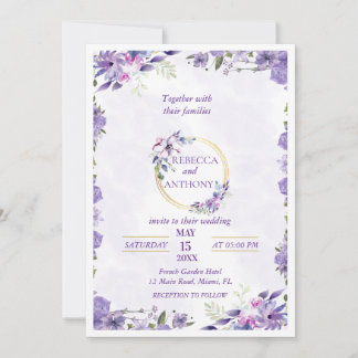 Convite Casamento Floral Elegante