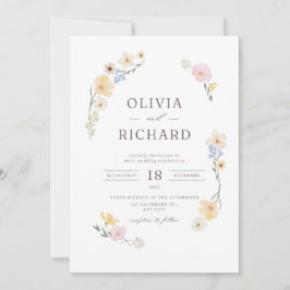 Convite Casamento Floral Elegante 
