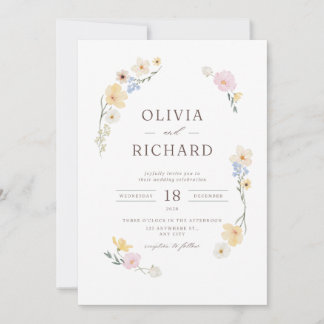 Convite Casamento Floral Elegante 