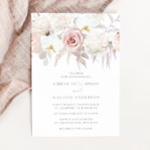 Casamento Floral Elegante Blush e Branco