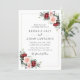 Convite Casamento Floral Elegante Burgundy Blush Greenery (Em pé/Frente)