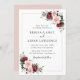 Convite Casamento Floral Elegante Burgundy Blush Greenery (Frente/Verso)